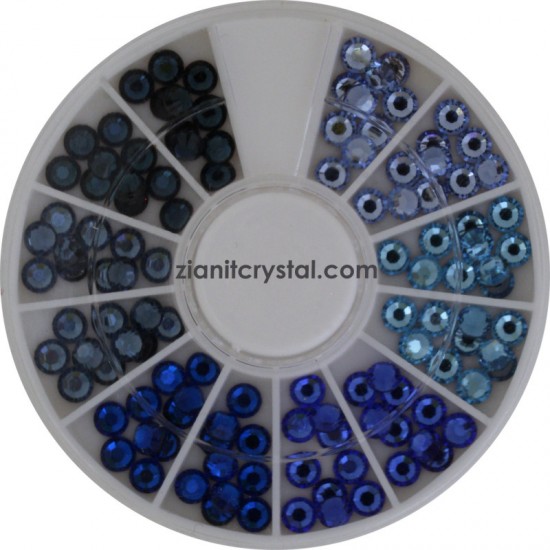 Swarovski Hotfix Crystals SS16 Blue Color Pack