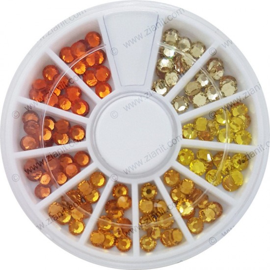 Swarovski Hotfix Crystals SS16 Yellow & Orange Color Pack