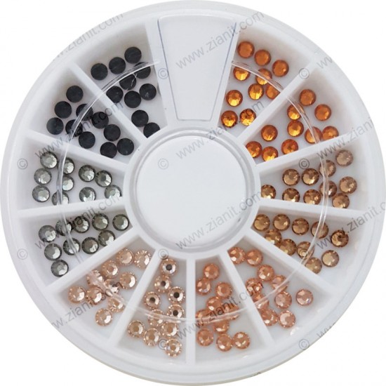 Swarovski Hotfix Crystals SS10 Black & Brown Color Pack