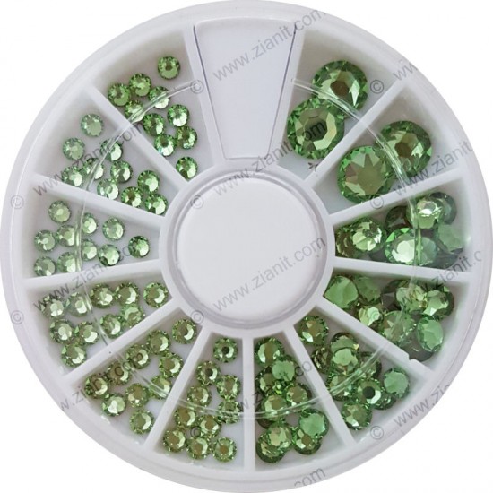 Swarovski Hotfix Crystals Peridot Color Multi-size Pack