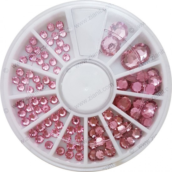 Swarovski Hotfix Crystals Light Rose Color Multi-size Pack