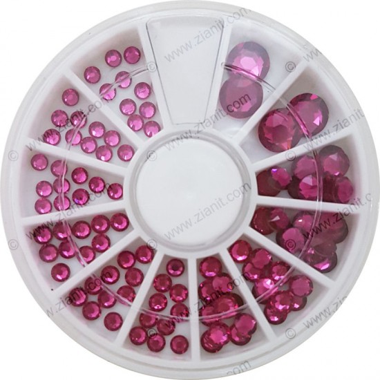 Swarovski Hotfix Crystals Fuchsia Color Multi-size Pack