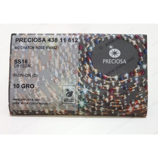Preciosa Hotfix Crystals SS16 Crystal Color 1440 pcs Preciosa Hotfix Crystals SS16 Crystal Color 1440 pcs