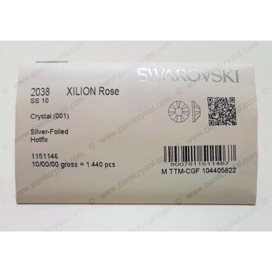Swarovski 2038 Hotfix Crystals SS10 Crystal Color 1440 pcs Swarovski 2038 Hotfix Crystals SS10 Crystal Color 1440 pcs