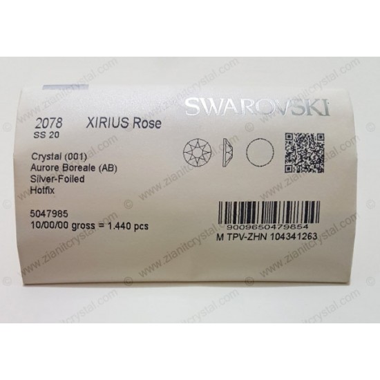 Swarovski 2078 Hotfix Crystals SS20 Crystal AB 1440 pcs Swarovski 2078 Hotfix Crystals SS20 Crystal AB 1440 pcs