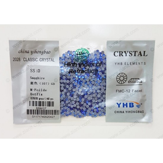 YHB Hotfix Crystals SS10 Sapphire 1440 pcs YHB Hotfix Crystals SS10 Sapphire 1440 pcs