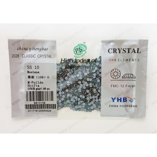 YHB Hotfix Crystals SS10 Montana 1440 pcs