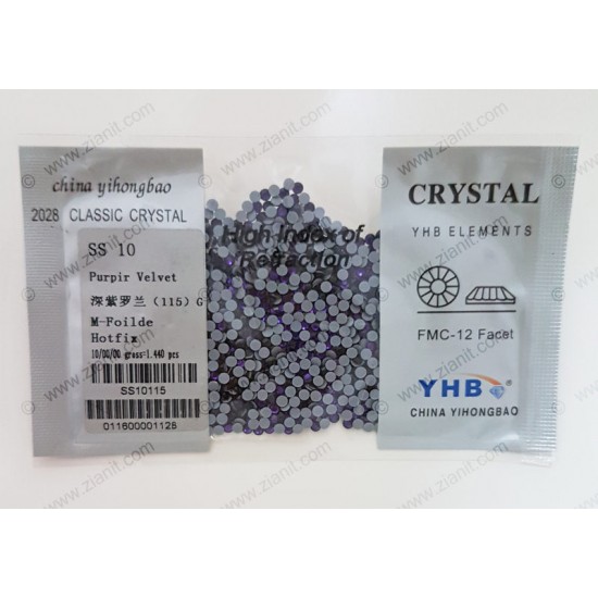 YHB Hotfix Crystals SS10 Purple Velvet 1440 pcs YHB Hotfix Crystals SS10 Purple Velvet 1440 pcs