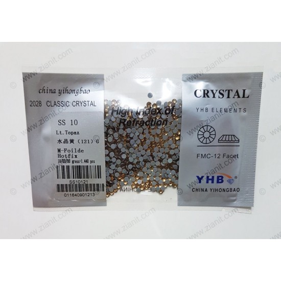 YHB Hotfix Crystals SS10 Light Topaz 1440 pcs