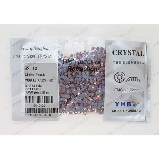 YHB Hotfix Crystals SS10 Light Peach 1440 pcs