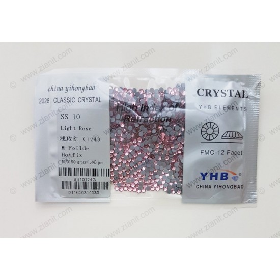 YHB Hotfix Crystals SS10 Light Rose 1440 pcs