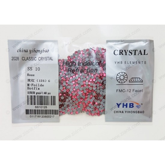 YHB Hotfix Crystals SS10 Rose 1440 pcs