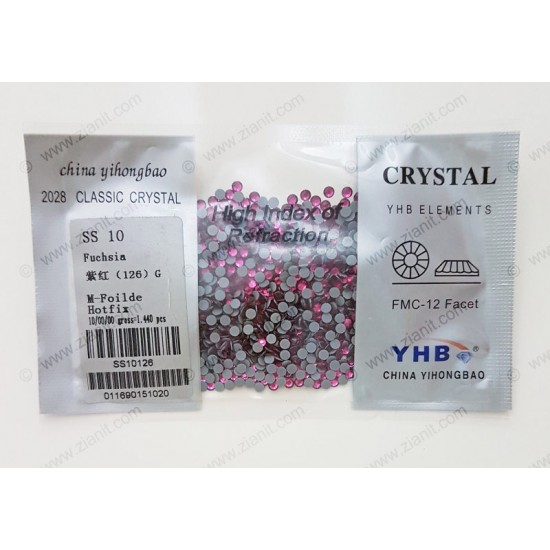 YHB Hotfix Crystals SS10 Fuchsia 1440 pcs