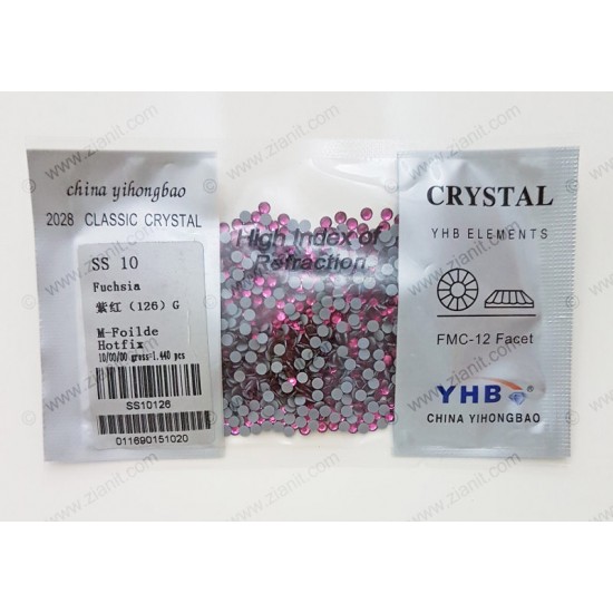 YHB Hotfix Crystals SS10 Fuchsia 1440 pcs YHB Hotfix Crystals SS10 Fuchsia 1440 pcs