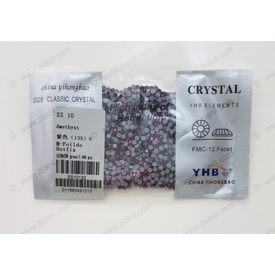 YHB Hotfix Crystals SS10 Amethyst 1440 pcs YHB Hotfix Crystals SS10 Amethyst 1440 pcs