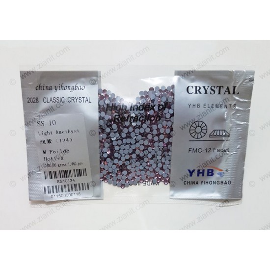 YHB Hotfix Crystals SS10 Light Amethyst 1440 pcs