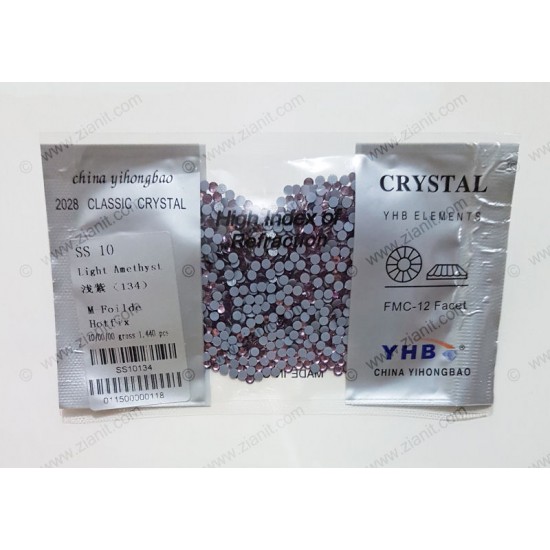 YHB Hotfix Crystals SS10 Light Amethyst 1440 pcs YHB Hotfix Crystals SS10 Light Amethyst 1440 pcs