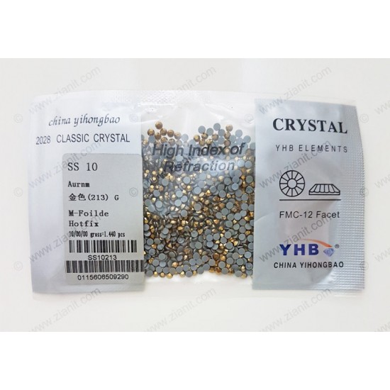 YHB Hotfix Crystals SS10 Aurum 1440 pcs YHB Hotfix Crystals SS10 Aurum 1440 pcs