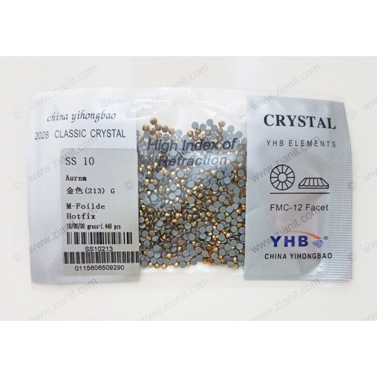 YHB Hotfix Crystals SS10 Aurum 1440 pcs