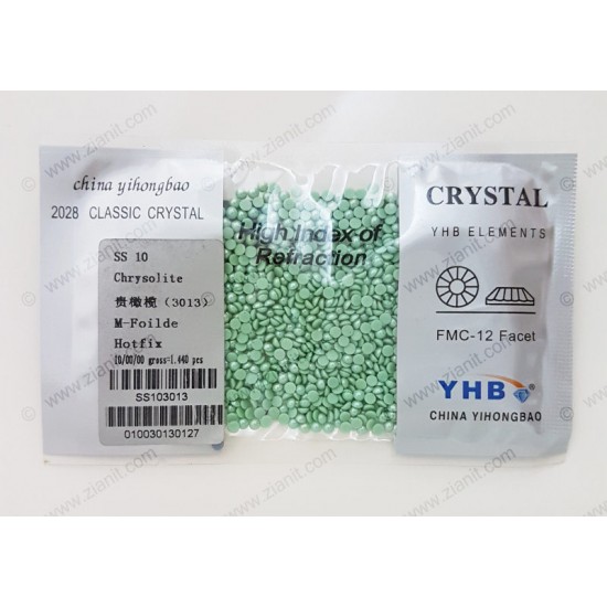 YHB Hotfix Ceramic Pearl SS10 Chrysolite 1440 pcs YHB Hotfix Ceramic Pearl SS10 Chrysolite 1440 pcs