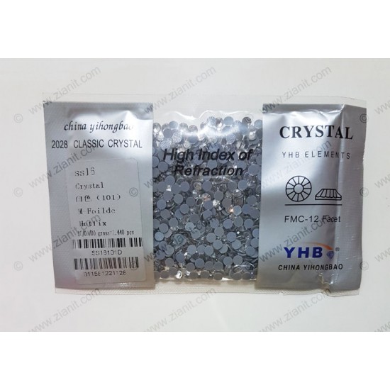 YHB Hotfix Crystals SS16 Crystal Color 1440 pcs