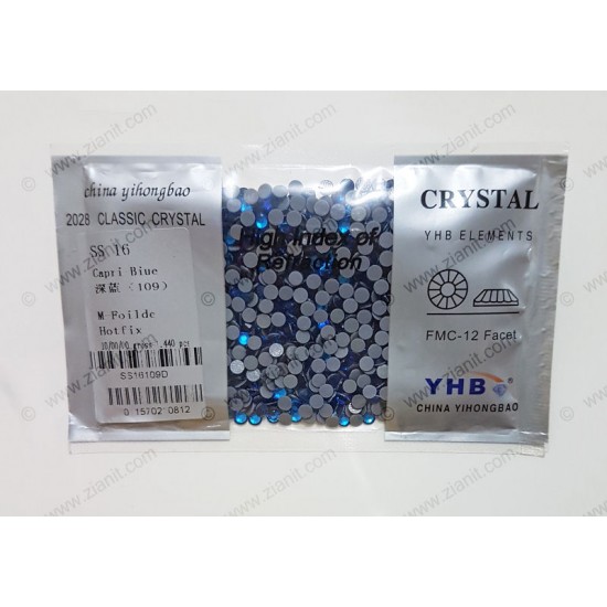 YHB Hotfix Crystals SS16 Capri Blue 1440 pcs