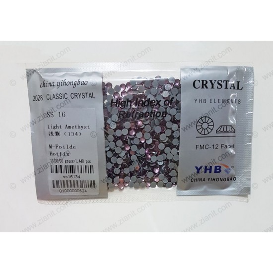 YHB Hotfix Crystals SS16 Light Amethyst 1440 pcs