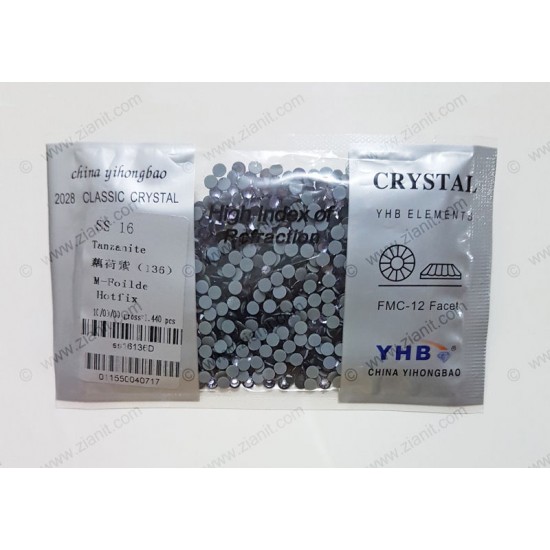 YHB Hotfix Crystals SS16 Tanzanite 1440 pcs