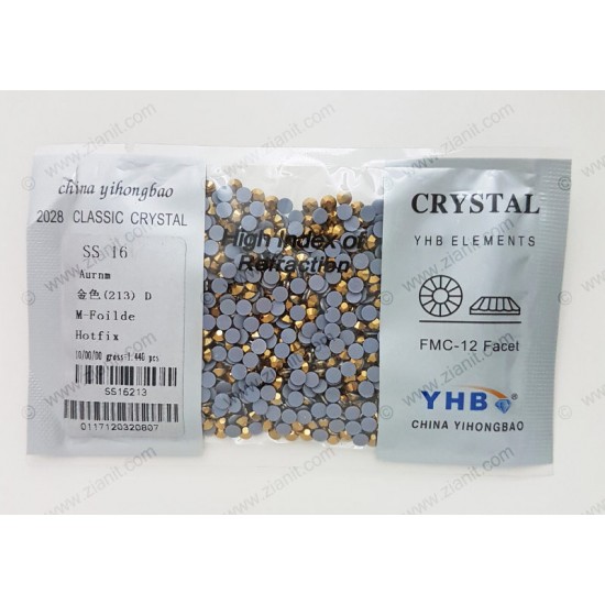 YHB Hotfix Crystals SS16 Aurum 1440 pcs