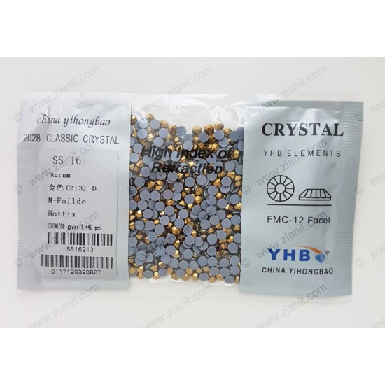 YHB Hotfix Crystals SS16 Aurum 1440 pcs YHB Hotfix Crystals SS16 Aurum 1440 pcs