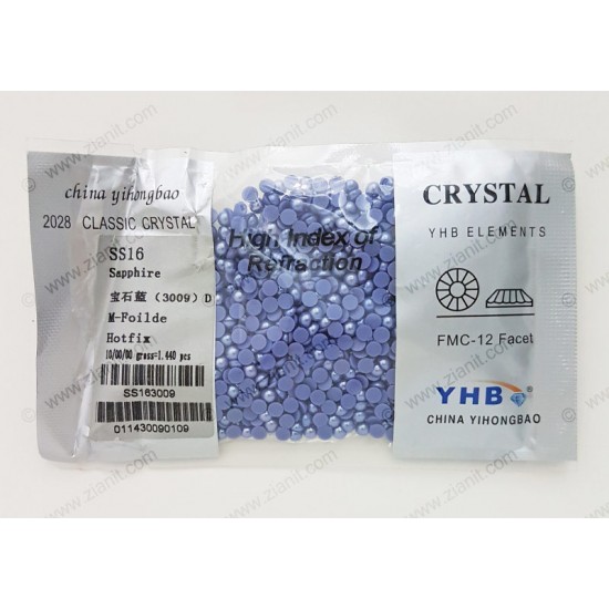YHB Hotfix Ceramic Pearl SS16 Sapphire 1440 pcs YHB Hotfix Ceramic Pearl SS16 Sapphire 1440 pcs