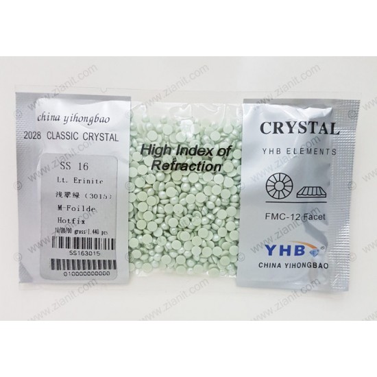 YHB Hotfix Ceramic Pearl SS16 Light Erinite 1440 pcs YHB Hotfix Ceramic Pearl SS16 Light Erinite 1440 pcs