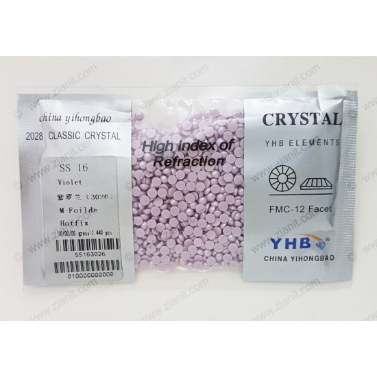 YHB Hotfix Ceramic Pearl SS16 Violet 1440 pcs YHB Hotfix Ceramic Pearl SS16 Violet 1440 pcs
