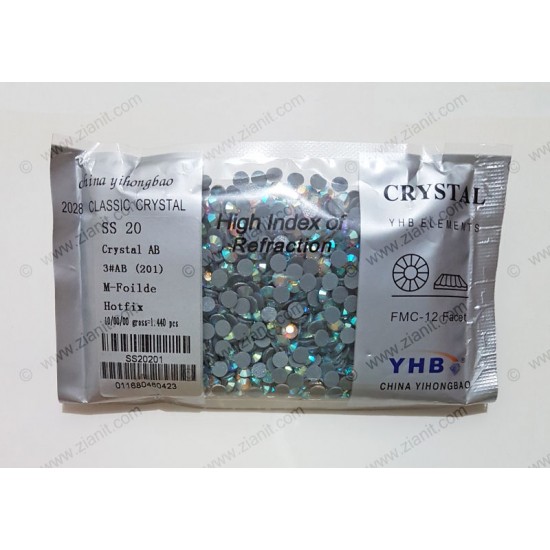YHB Hotfix Crystals SS20 Crystal AB 1440 pcs YHB Hotfix Crystals SS20 Crystal AB 1440 pcs