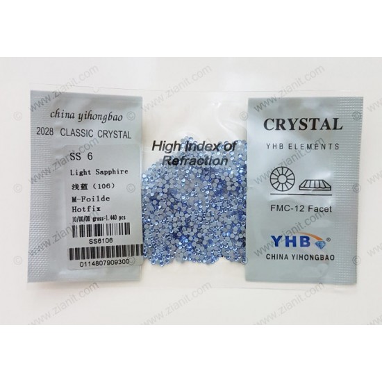 YHB Hotfix Crystals SS6 Light Sapphire 1440 pcs