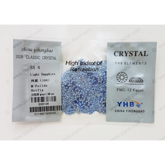 YHB Hotfix Crystals SS6 Light Sapphire 1440 pcs YHB Hotfix Crystals SS6 Light Sapphire 1440 pcs