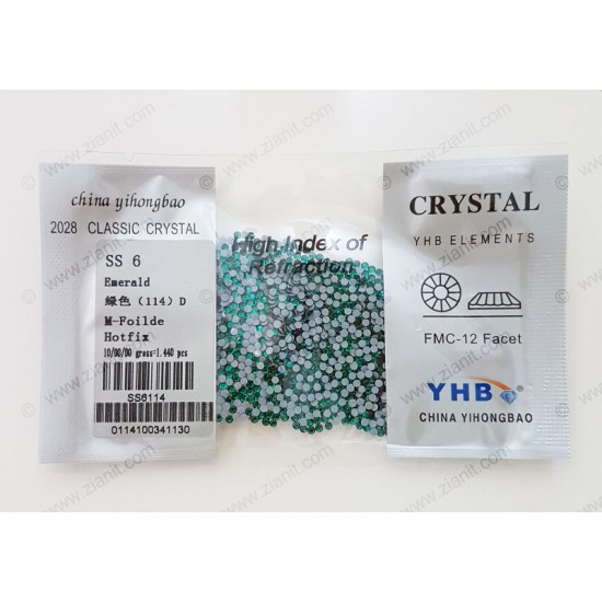 YHB Hotfix Crystals SS6 Emerald 1440 pcs