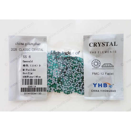 YHB Hotfix Crystals SS6 Emerald 1440 pcs YHB Hotfix Crystals SS6 Emerald 1440 pcs