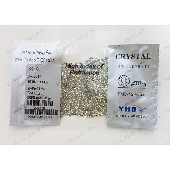 YHB Hotfix Crystals SS6 Jonquil 1440 pcs YHB Hotfix Crystals SS6 Jonquil 1440 pcs