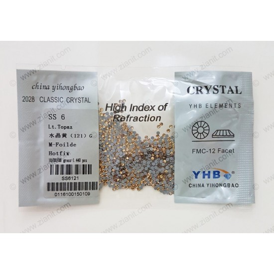 YHB Hotfix Crystals SS6 Light Topaz 1440 pcs