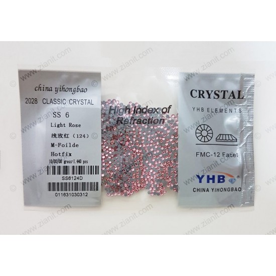YHB Hotfix Crystals SS6 Light Rose 1440 pcs YHB Hotfix Crystals SS6 Light Rose 1440 pcs