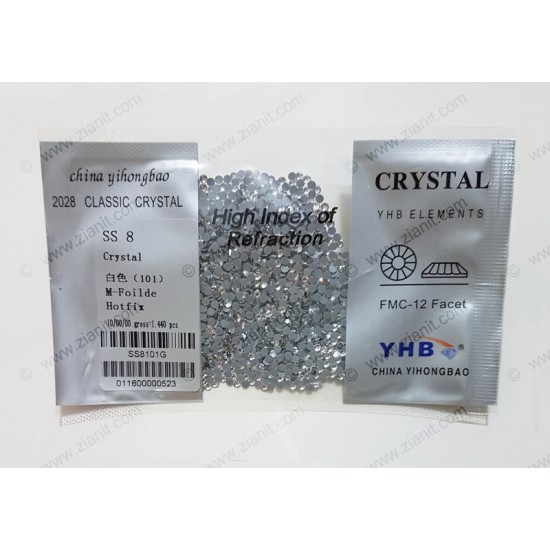 YHB Hotfix Crystals SS8 Crystal Color 1440 pcs YHB Hotfix Crystals SS8 Crystal Color 1440 pcs