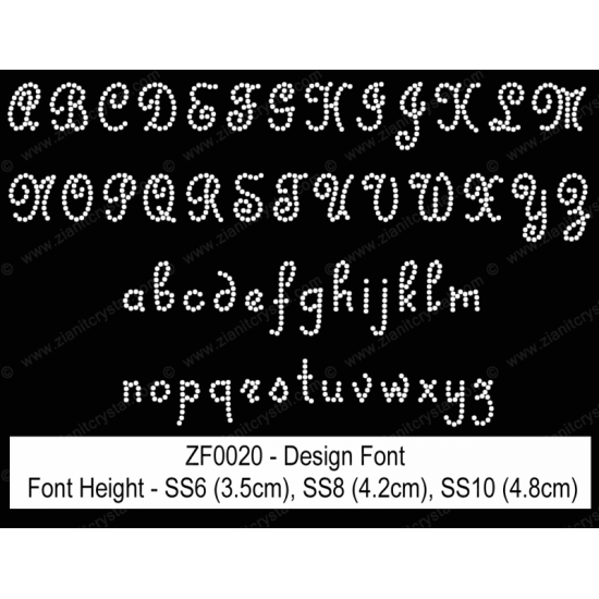 ZF0020 Rhinestone Design Font