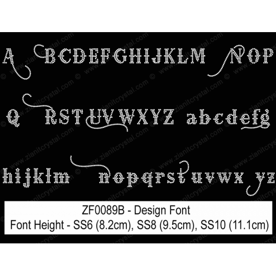 ZF0089B Rhinestone Design Font