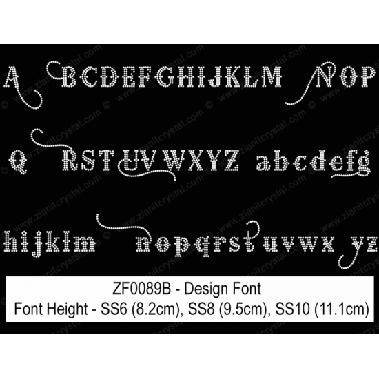 ZF0089B Rhinestone Design Font ZF0089B Rhinestone Design Font