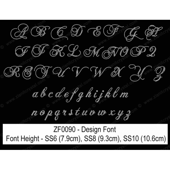 ZF0090 Rhinestone Design Font