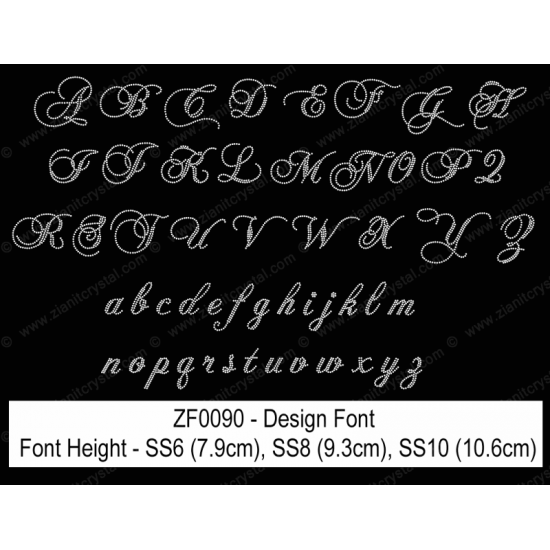 ZF0090 Rhinestone Design Font ZF0090 Rhinestone Design Font