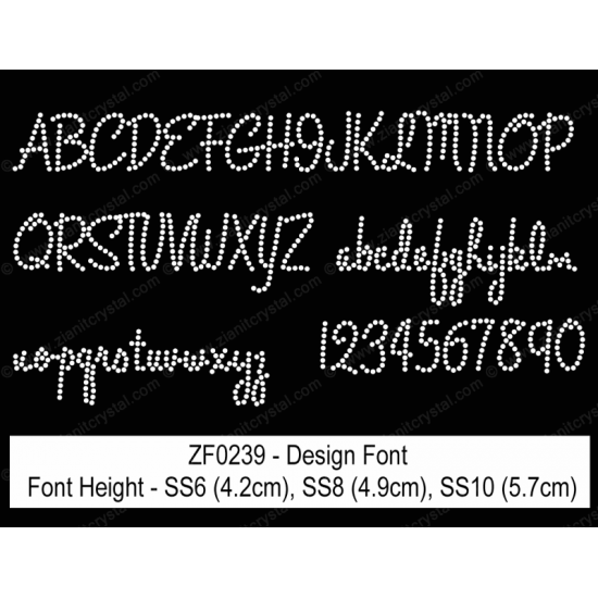 ZF0239 Rhinestone Design Font