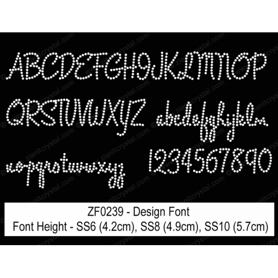 ZF0239 Rhinestone Design Font ZF0239 Rhinestone Design Font