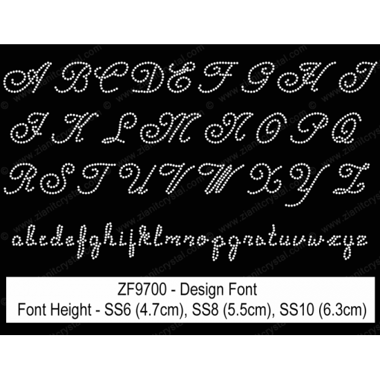 ZF9700 Rhinestone Design Font